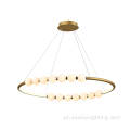 Gold Modern Led Ring Pinging Lamp Dinning Room